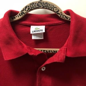 Men’s red Lacoste polo